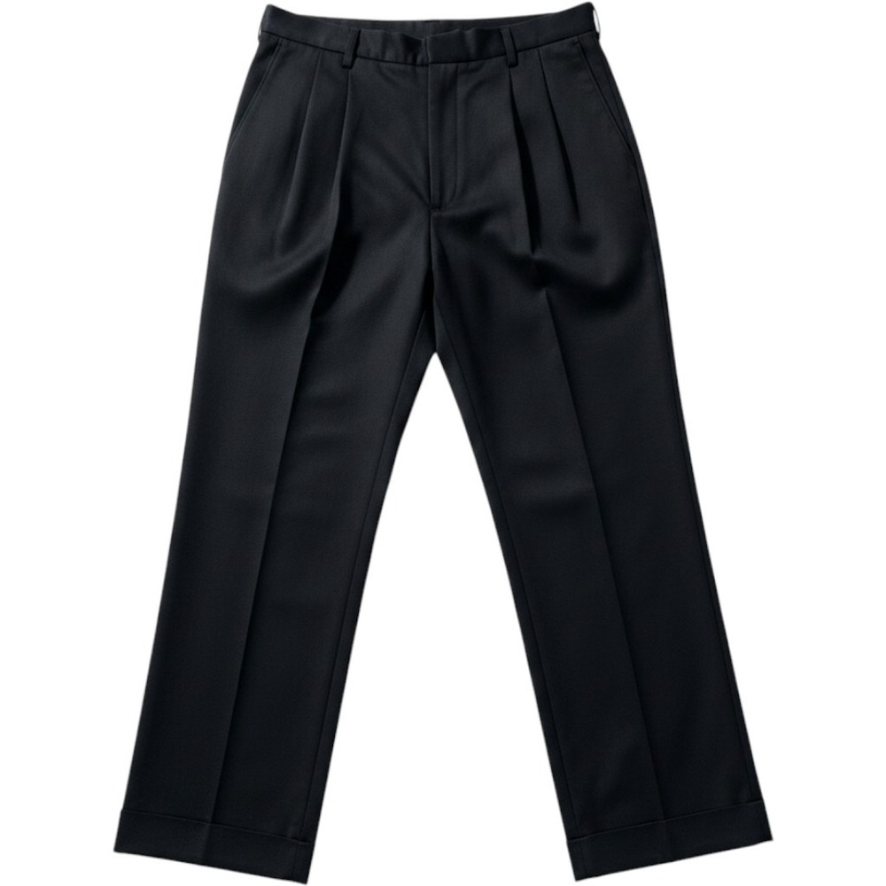 Dockers Mens Comfort Khaki Pleated Cuff Black Pants Classic Fit D3 34x32 NEW